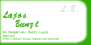 lajos bunzl business card